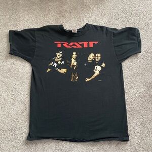 Vintage 1999 Ratt Tour 2000 Band T-Shirt – Heavy Metal Concert Tee XL 23” x 30”
